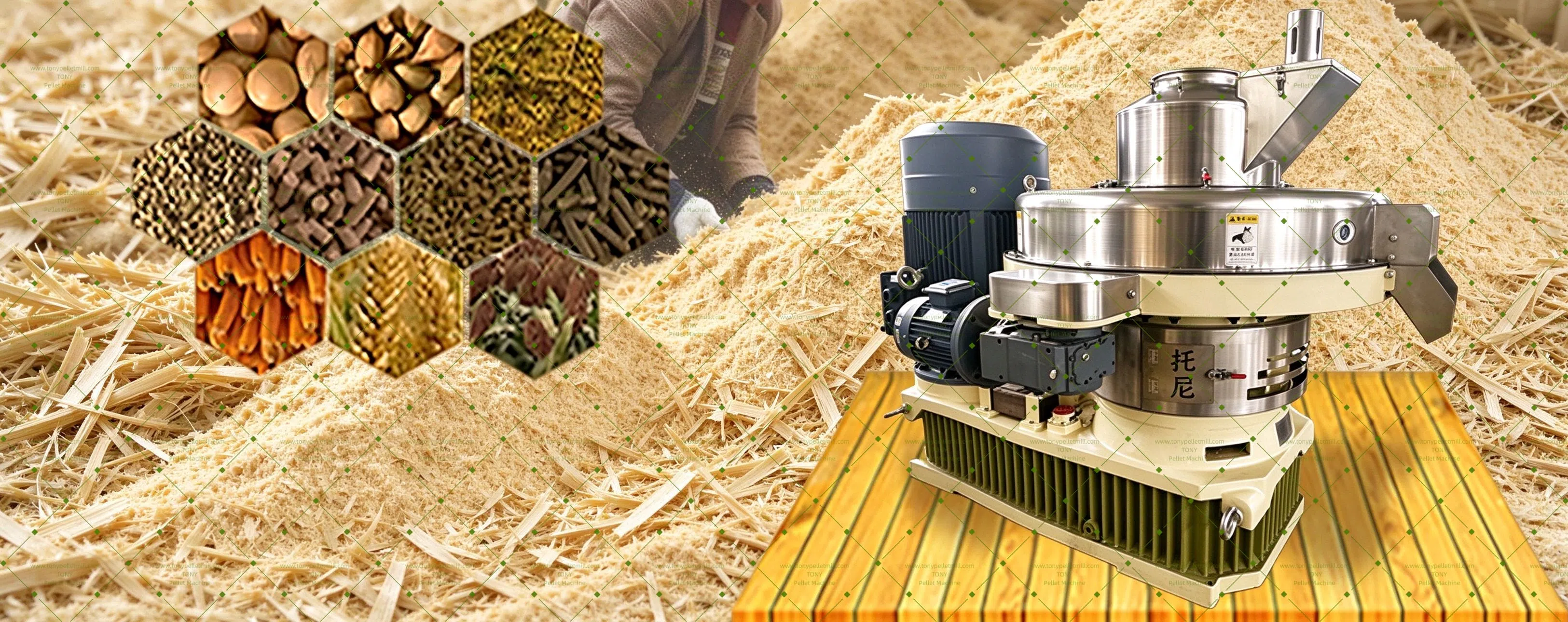 Bambuse pulbri graanulipress