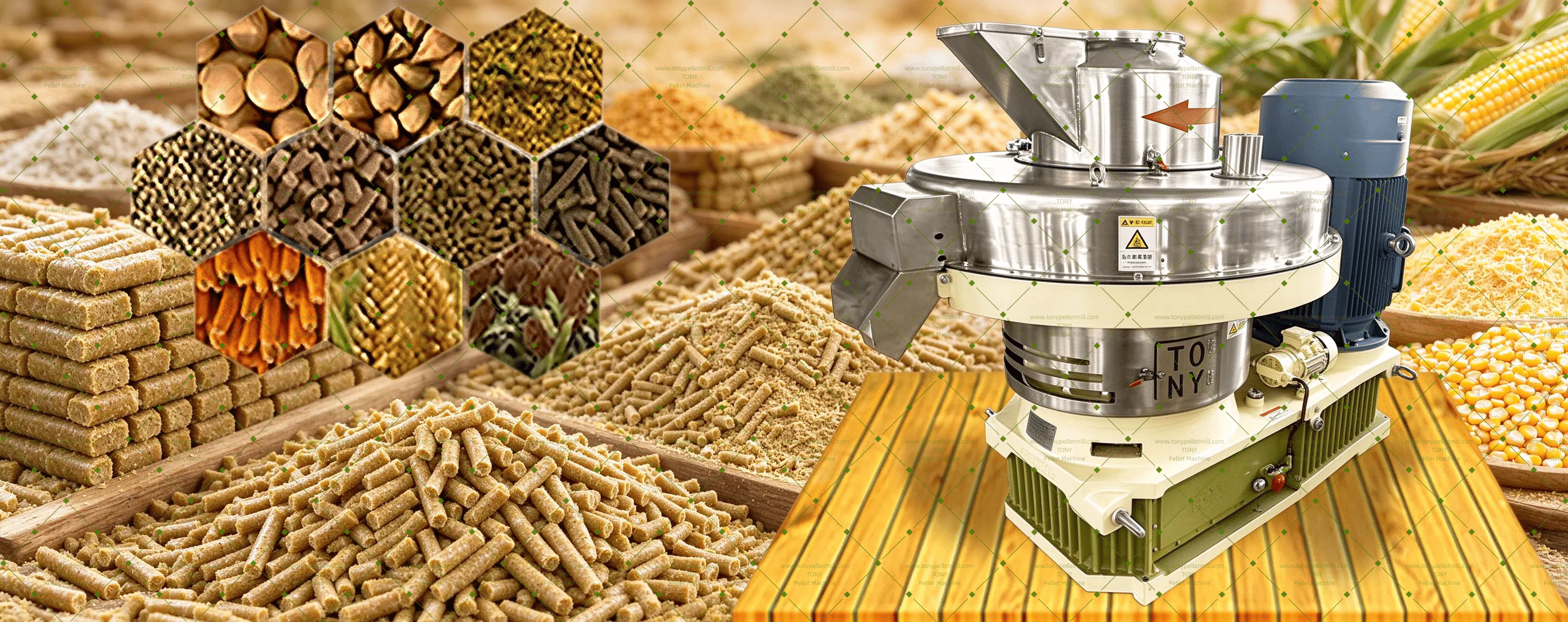 Foder granulatormaskine