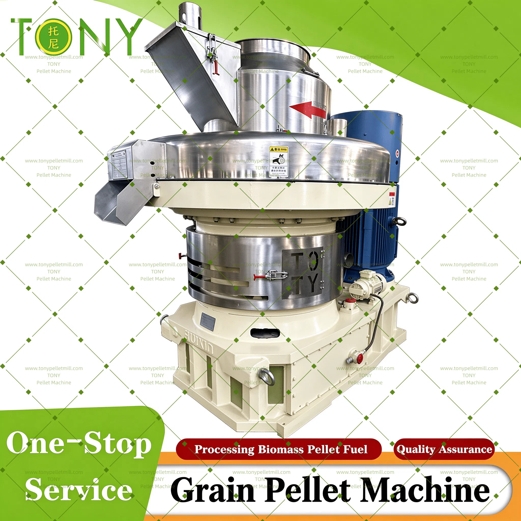 Korn granulatormaskine