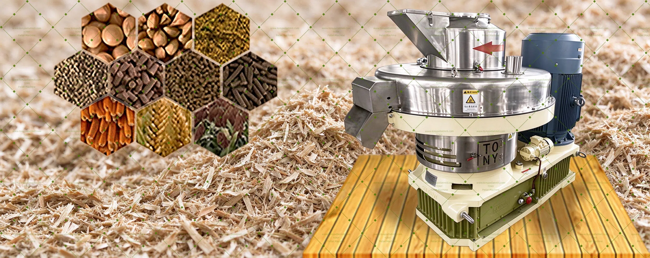 Biomassepelletiseringsmaskine