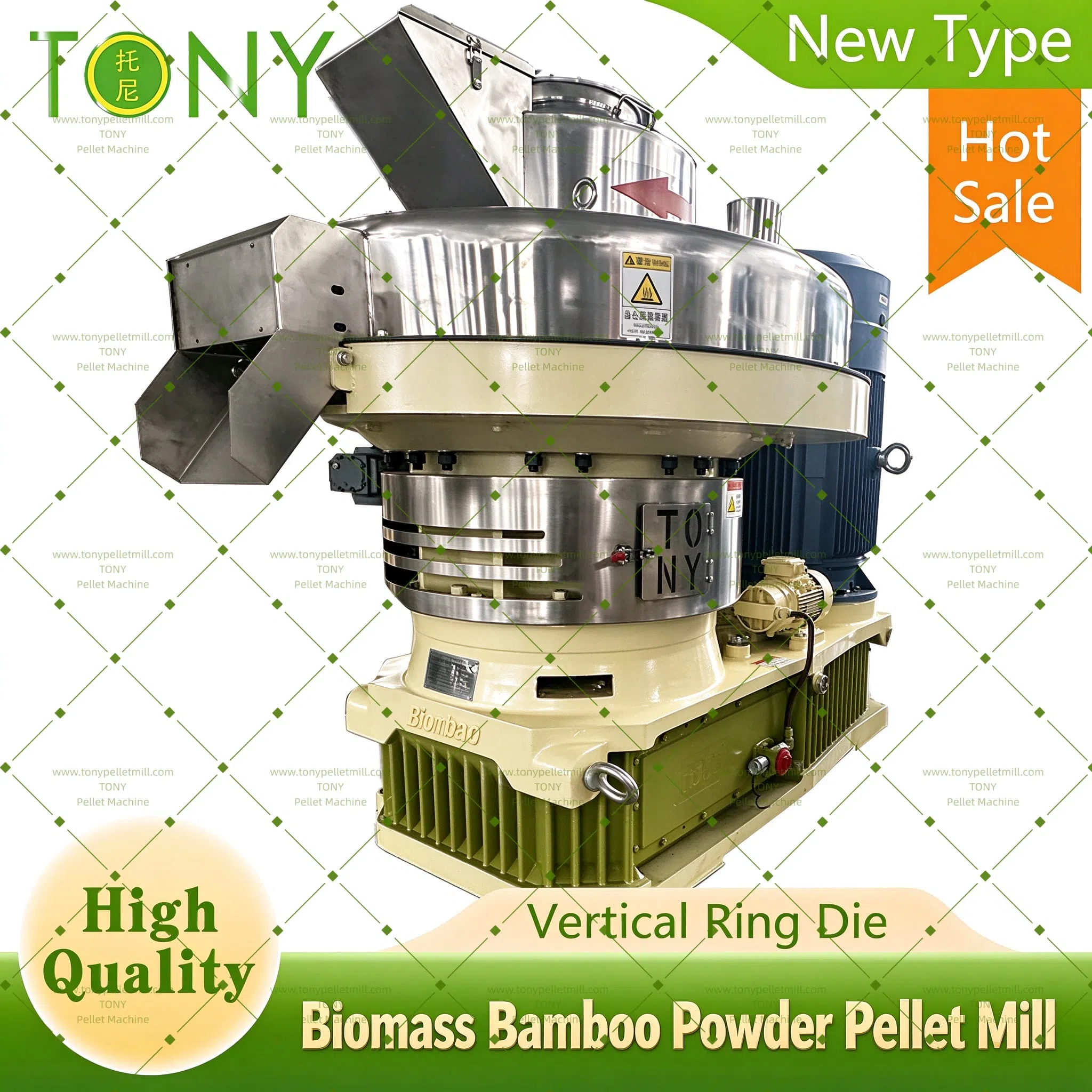 Biomasse bambuspulver pelletmaskine