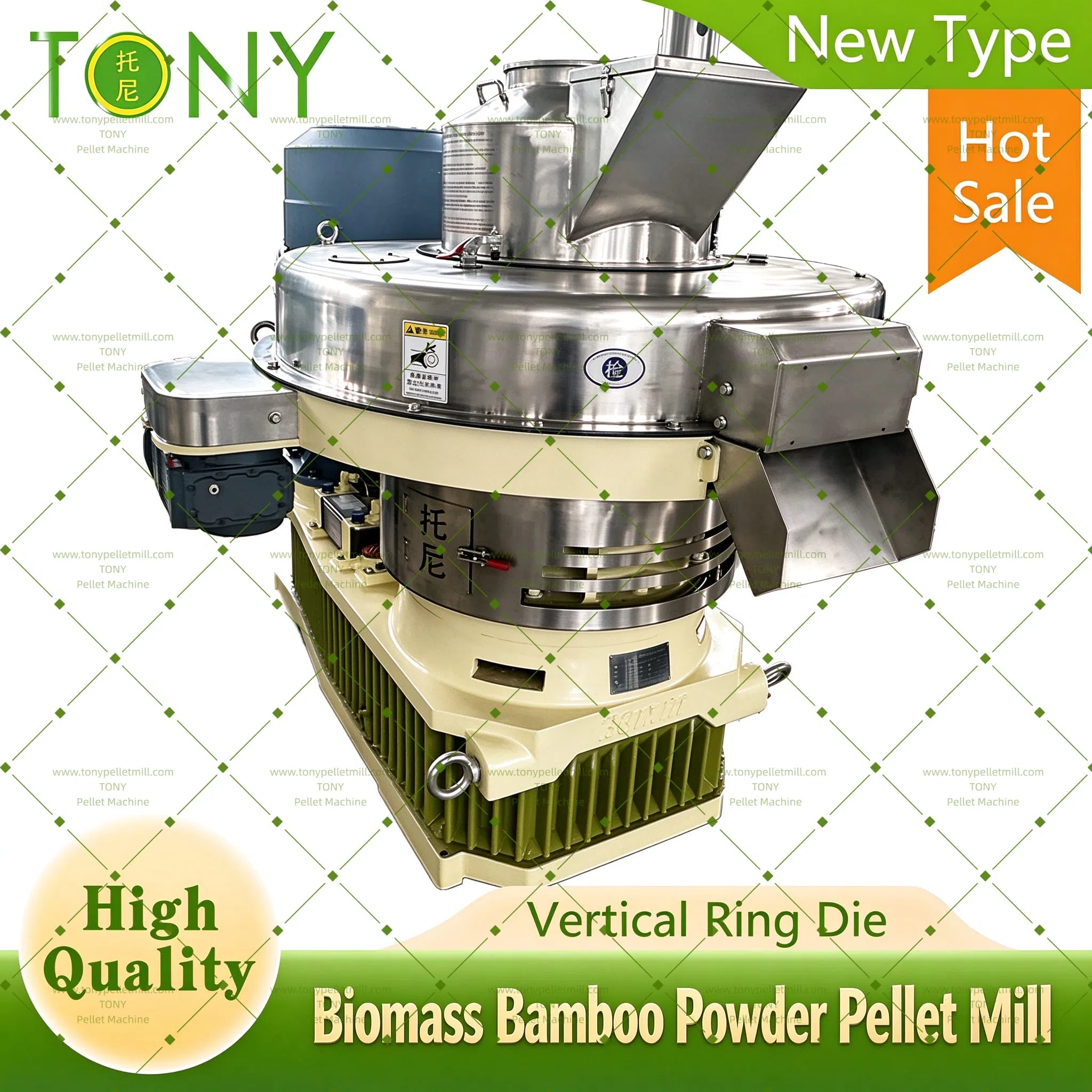 Biomasse bambuspulver pelletmaskine