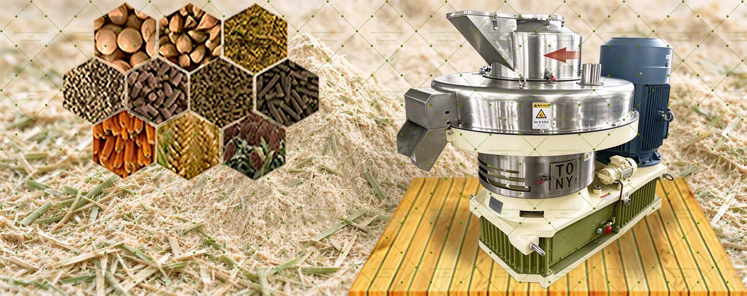 Biomasse bambuspulver pelletmaskine