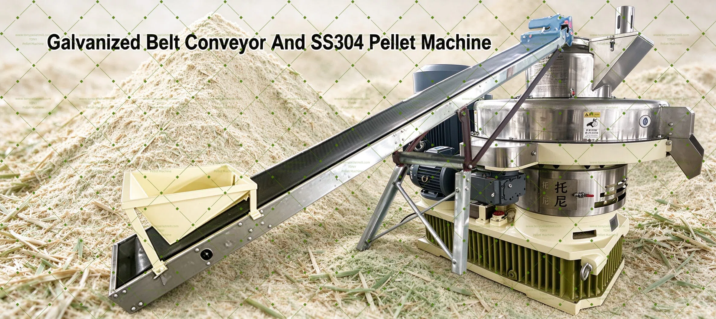 Biomasse bambuspulver pelletmaskine