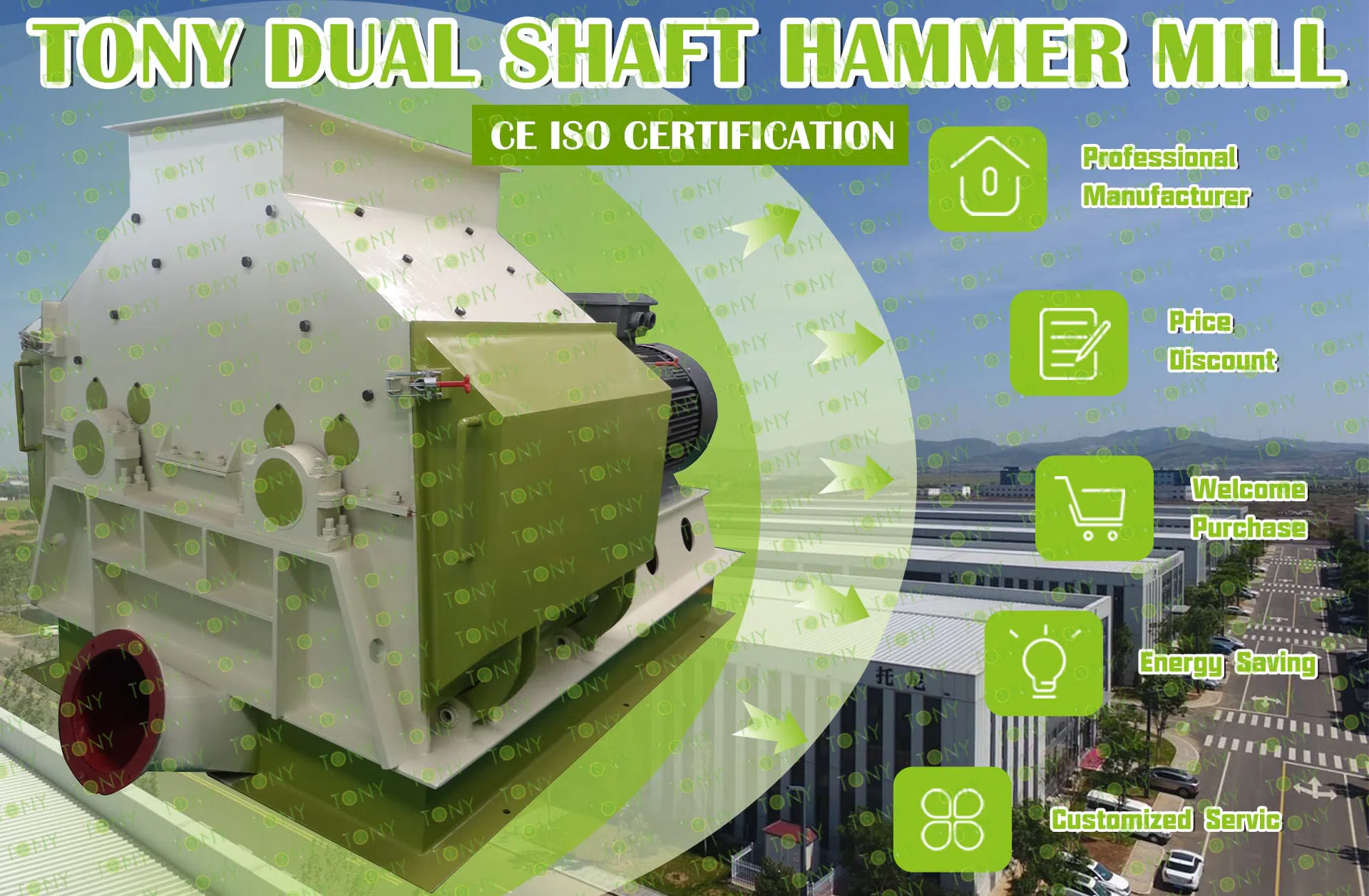 Dobbeltaksel hammerkværn