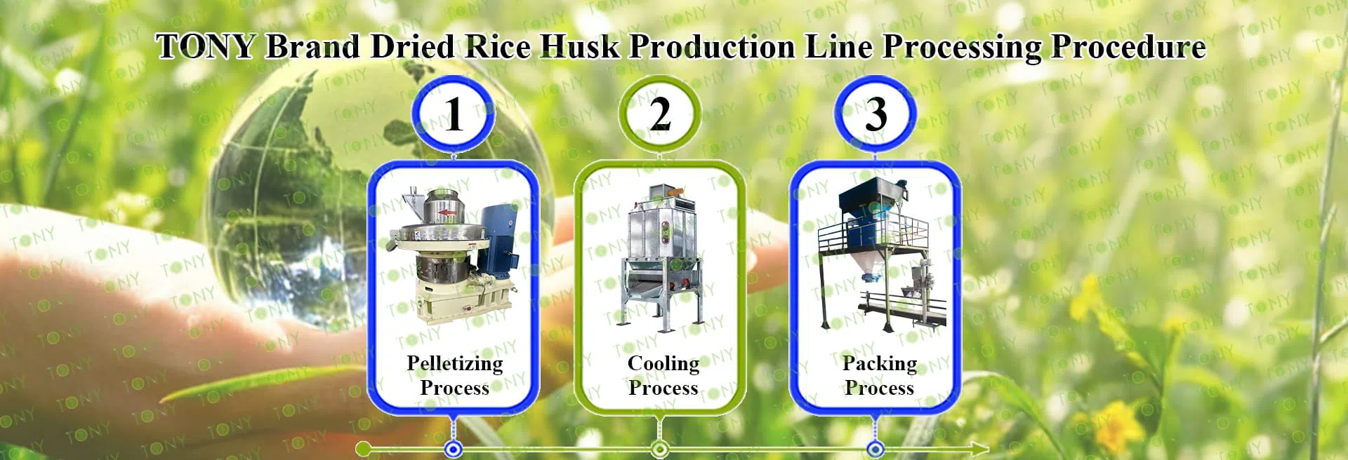 Produktionslinje til riskavspellets