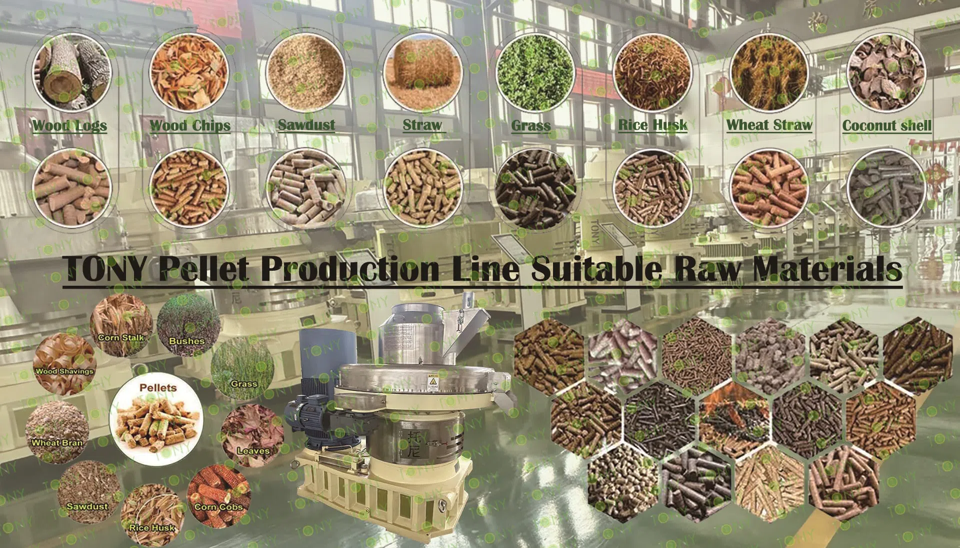 Produktionslinje til riskavspellets