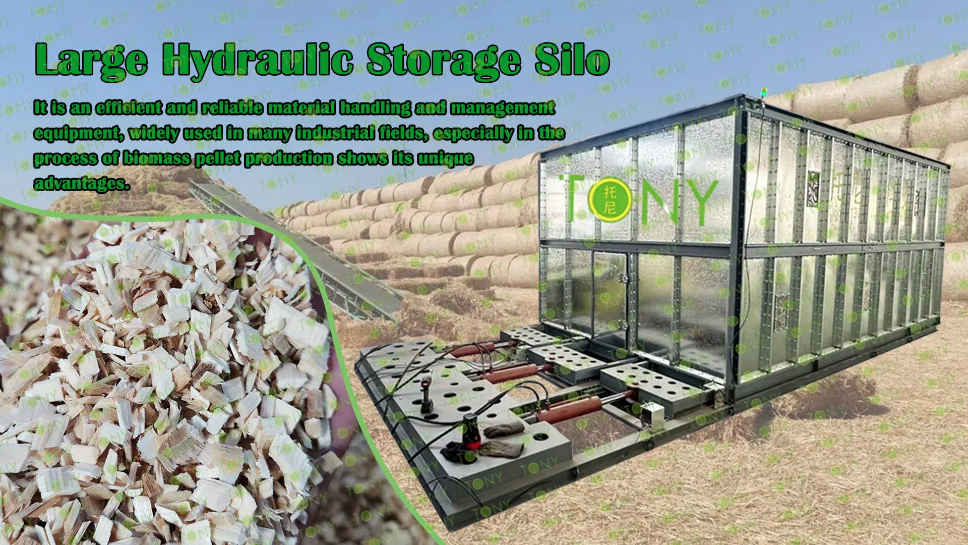 Suur tsingitud hüdrauliline silo