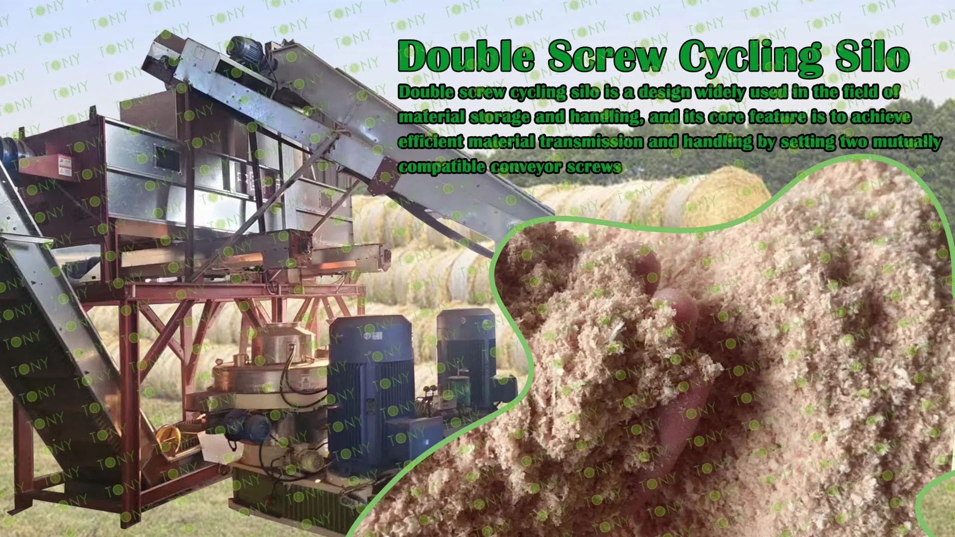Dobbelt skrue cyklon silo