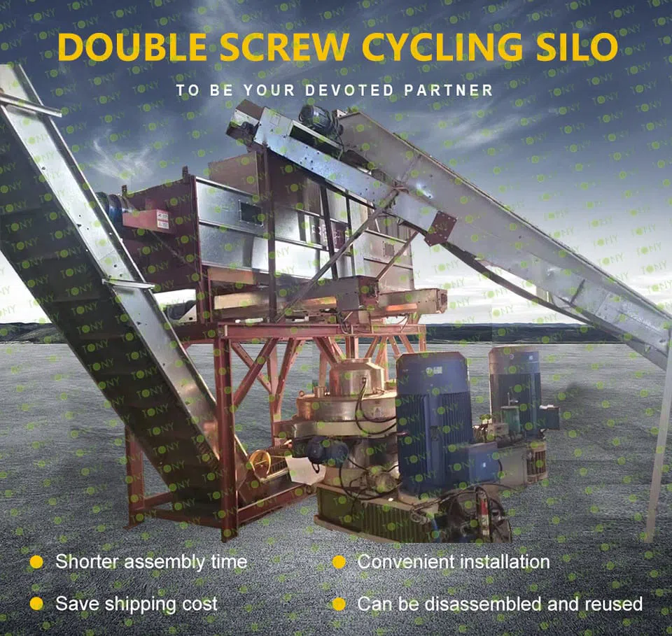 Dobbelt skrue cyklon silo
