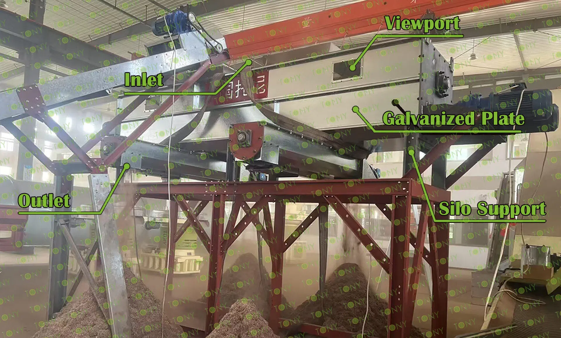 Dobbelt skrue cyklon silo
