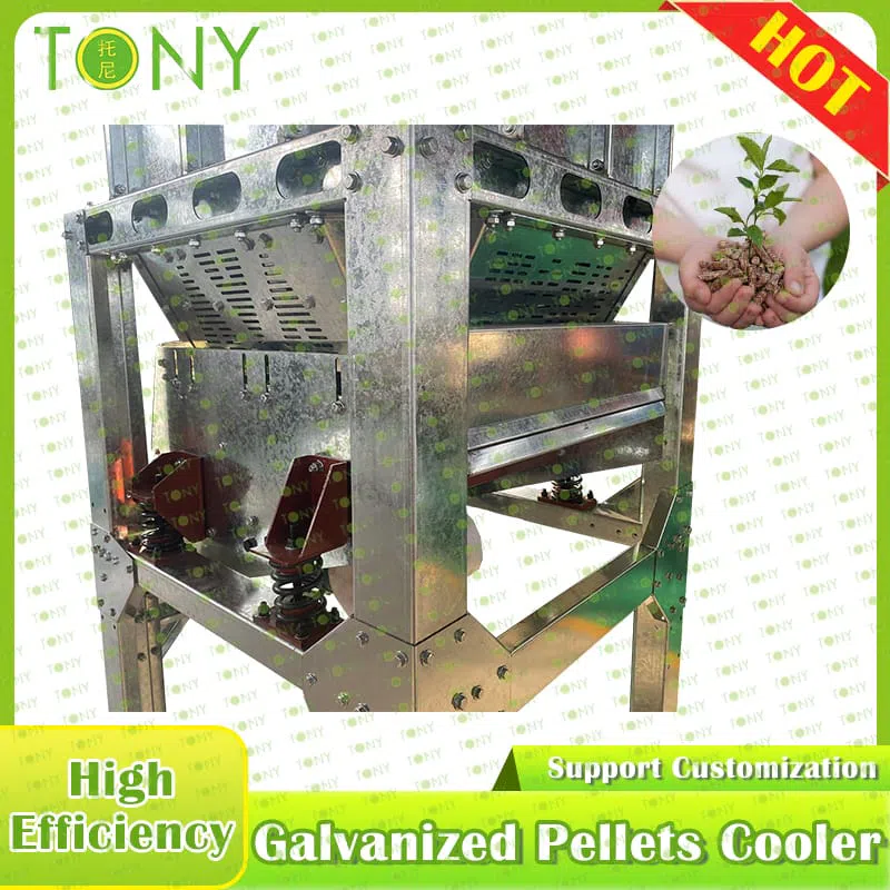 Galvaniserede pellets-køler