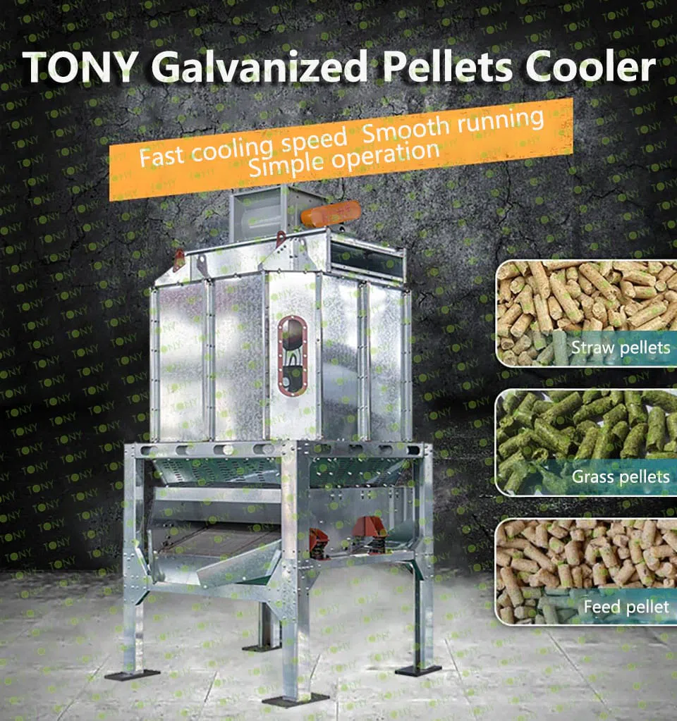 Galvaniserede pellets-køler