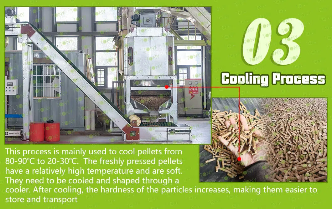 TONY 5-6TPH bagasse-pelletproduktionslinje