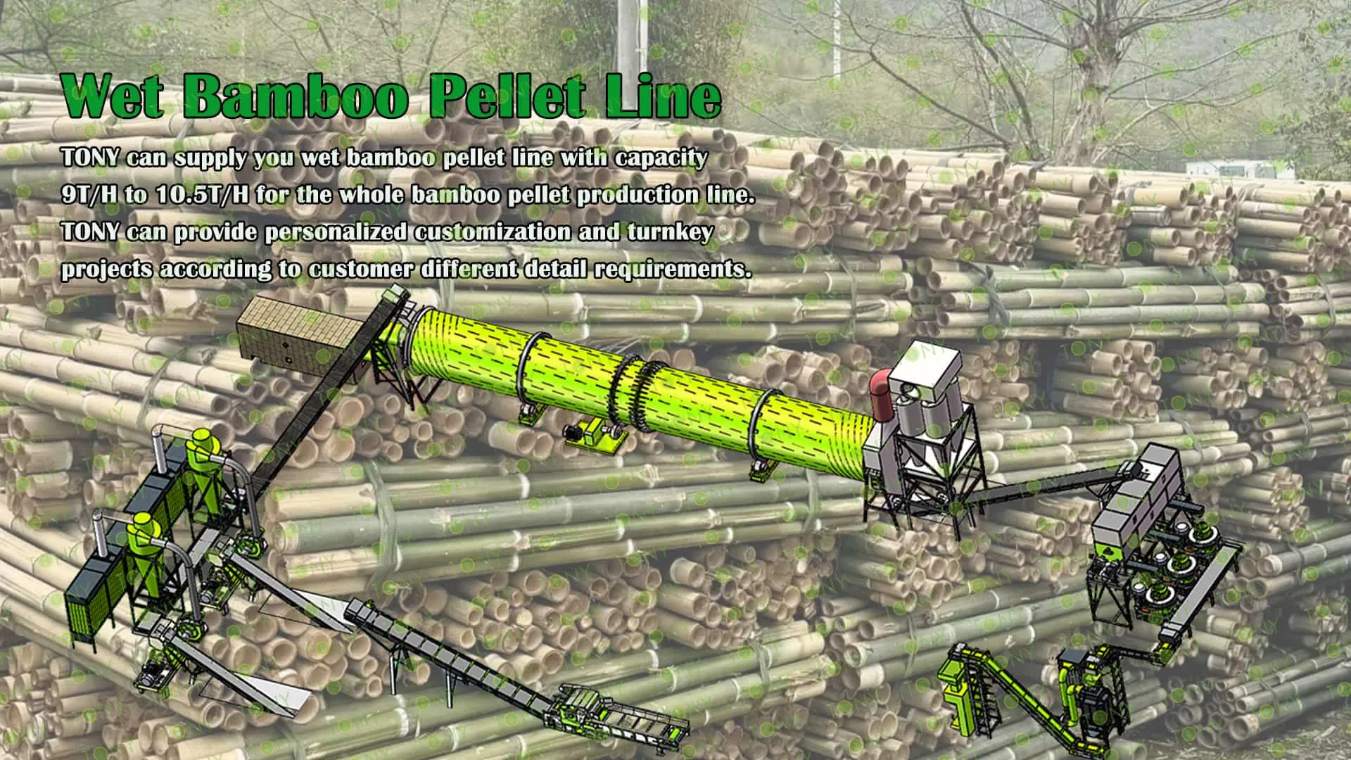 Bamboo Pellet Produktionslinje