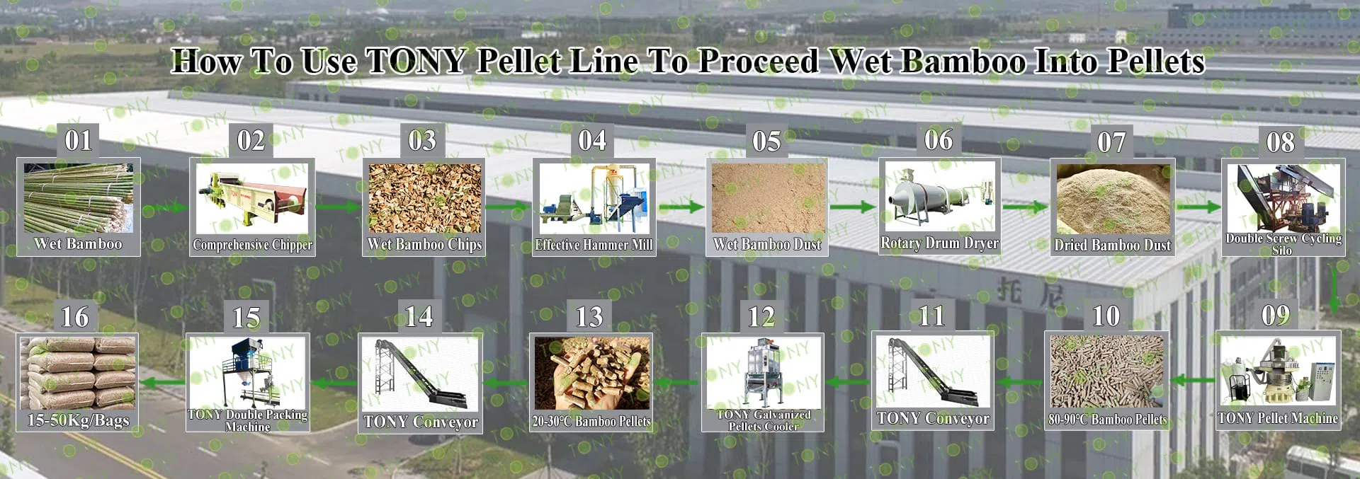 Bamboo Pellet Produktionslinje
