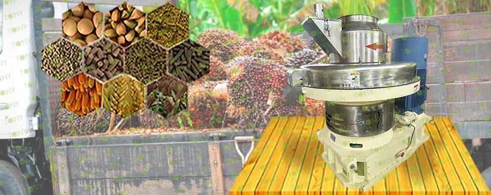 Pelletmølle til tomme frugtklaser